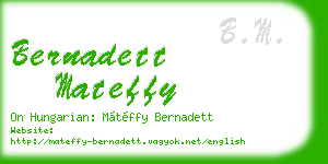 bernadett mateffy business card